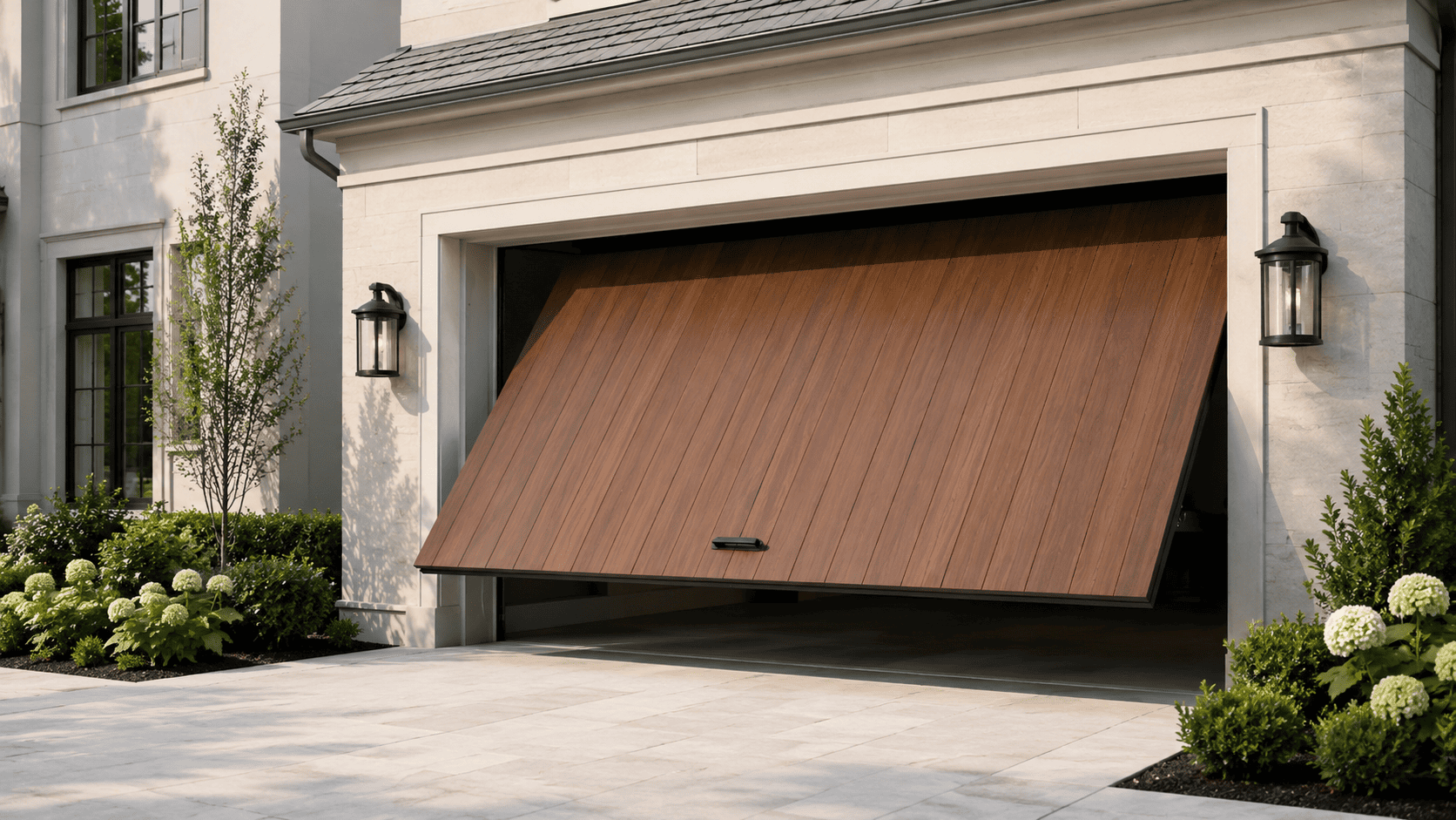 Garage door repair in progress — Kew